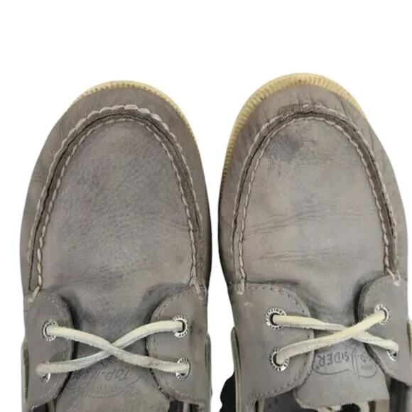 Sperry Mens 8 Top Sider Boat Shoes Classic Leather Lifestyle Preppy 2 Eye Grey main image 7